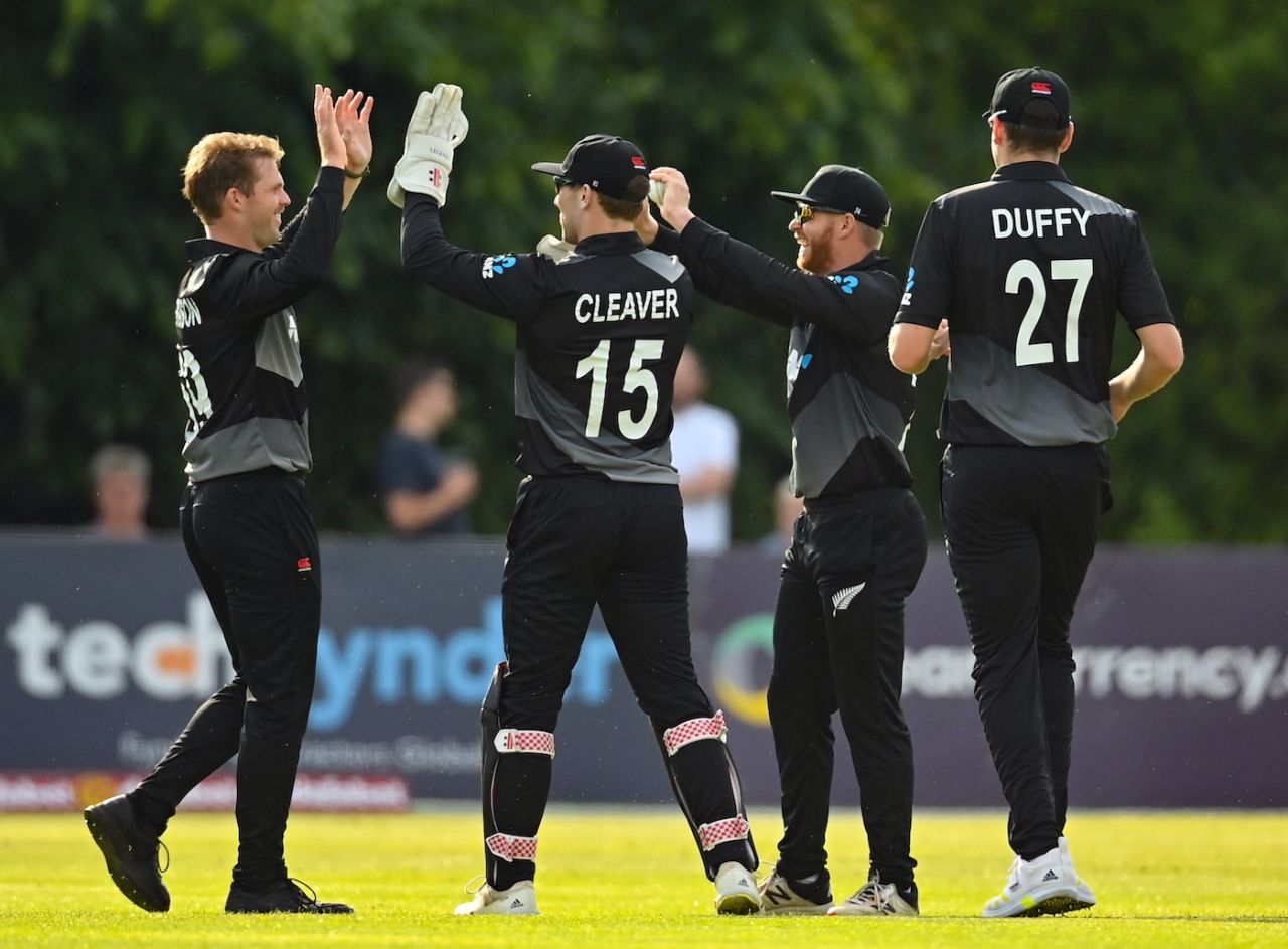 Lockie Ferguson picked up two early wickets to give New Zealand an advantage, Ireland vs New Zealand, 1st T20I, Belfast, July 18, 2022
