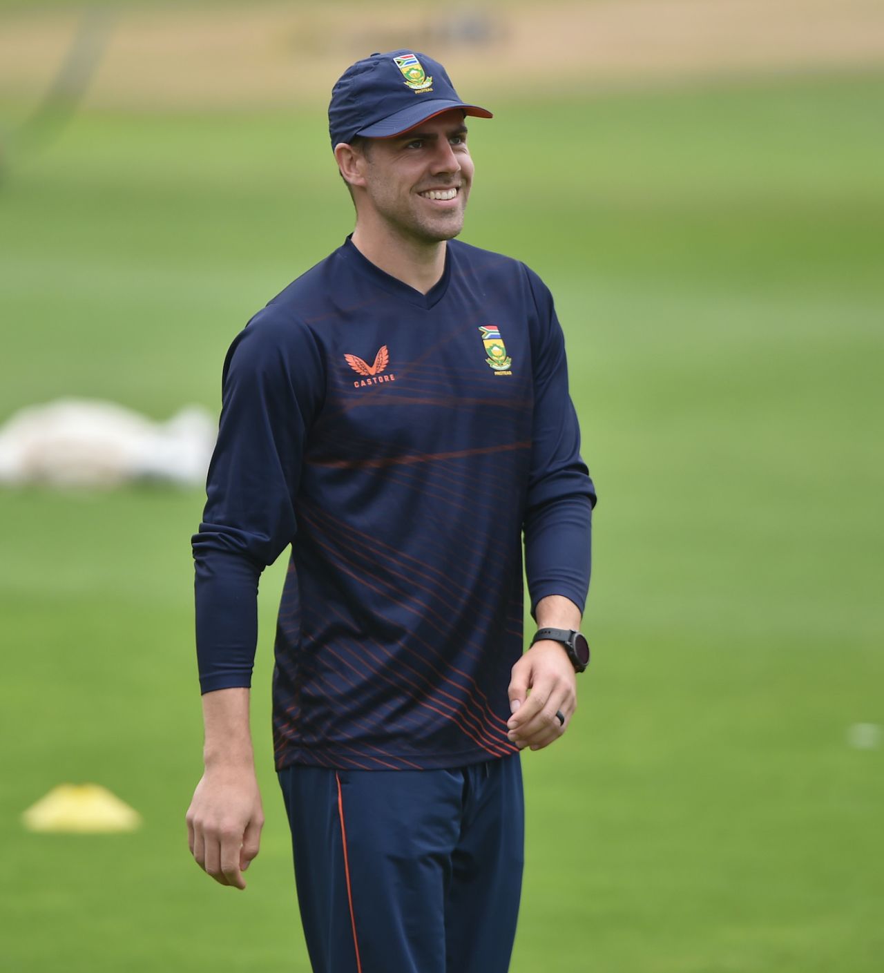 Anrich Nortje is in good spirits ahead of the second ODI at Manchester, July 21, 2022