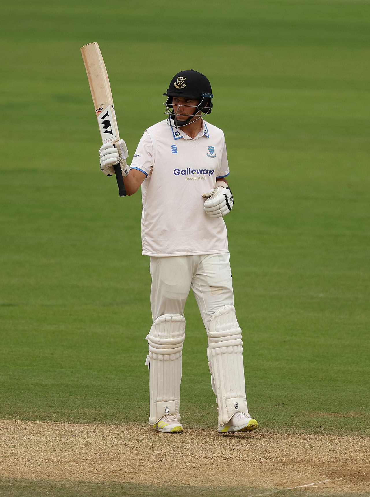 Aristides Karvelas celebrates his fifty, LV= Insurance County Championship, Division 2, Middlesex vs Sussex, Lord's, July 22, 2022