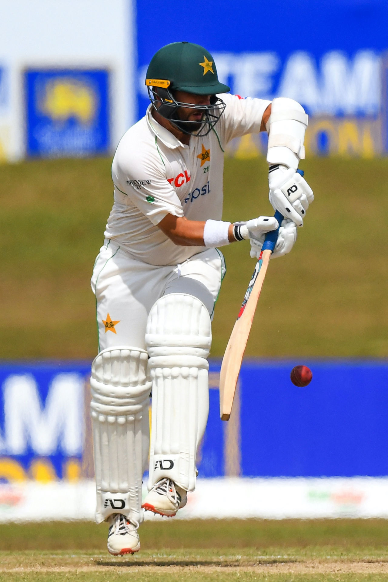 Yasir Shah works the ball to the leg side, Sri Lanka vs Pakistan, 2nd Test, Galle, 3rd Day, July 26, 2022