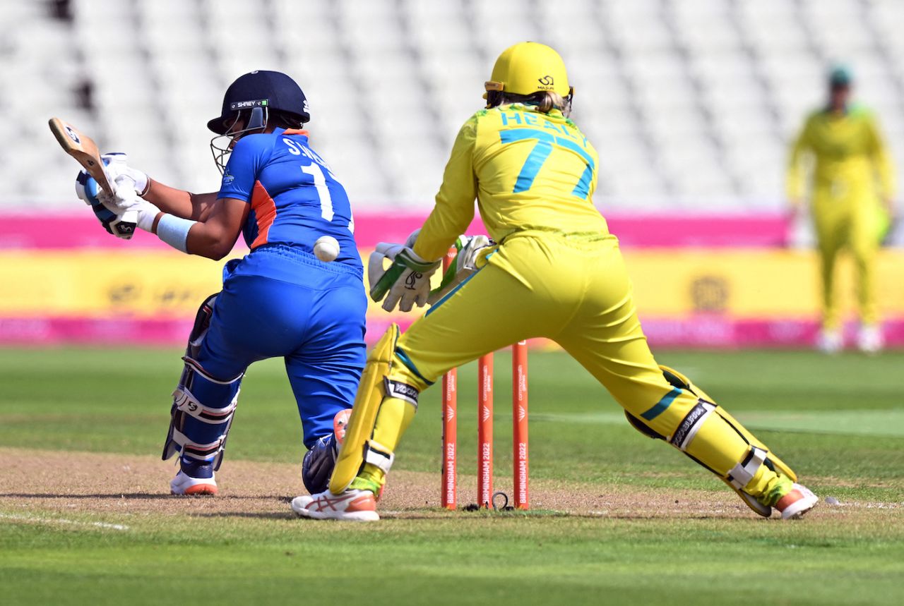 Shafali Verma nicks behind to Alyssa Healy off Jess Jonassen, Australia vs India, Commonwealth Games, Birmingham, July 29, 2022