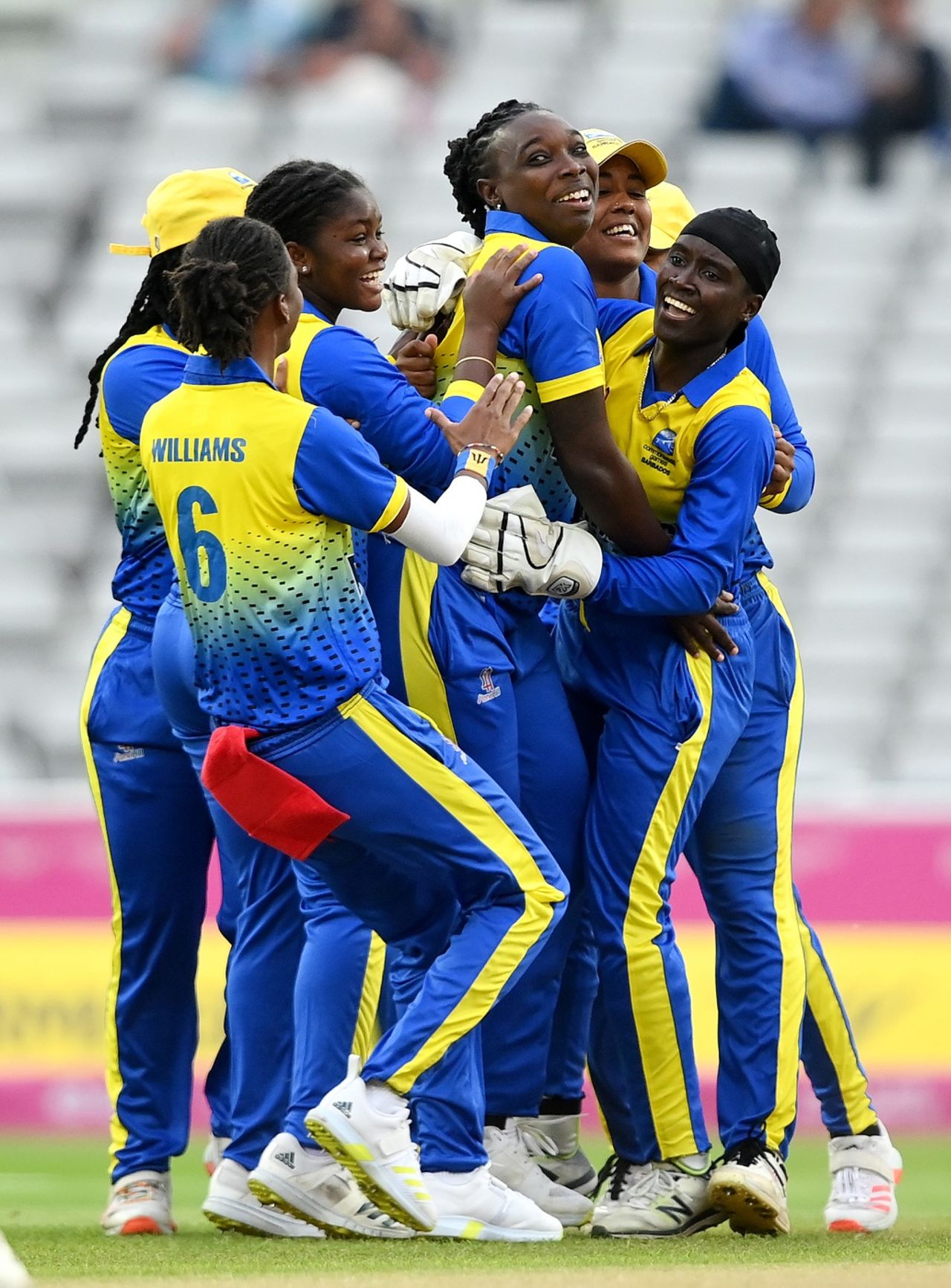 Barbados players celebrate Iram Javed's wicket, Barbados vs Pakistan, Commonwealth Games, Birmingham, July 29, 2022