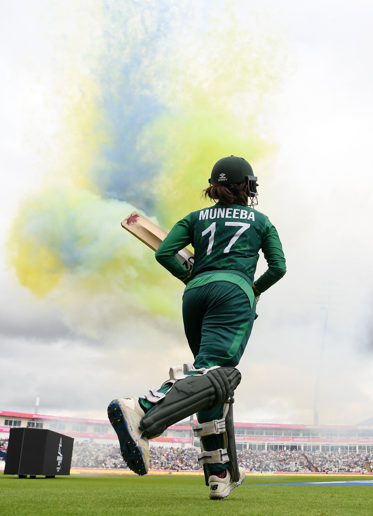 Muneeba Ali jogs out to bat, India vs Pakistan, Commonwealth Games, Group A, Birmingham, July 31, 2022