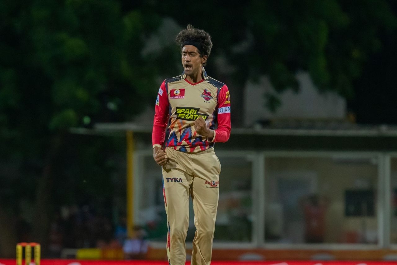 R SaI Kishore took 3 for 26 in the TNPL final, Lyca Kovai Kings vs Chepauk Super Gillies, TNPL 2022 final, Coimbatore, July 31, 2022