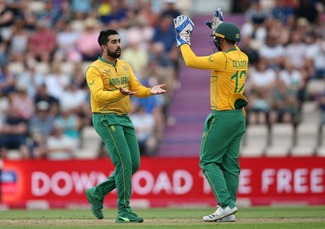 Tabraiz Shamsi wrapped up the innings with 5 for 24, England vs South Africa, 3rd T20I, Southampton, July 31, 2022