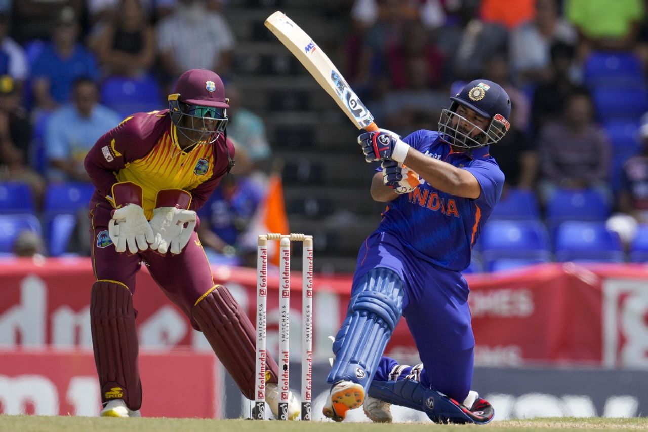 Rishabh Pant scored a quickfire 24 off 12 balls, West Indies vs India, 2nd T20I, St Kitts, August 1, 2022