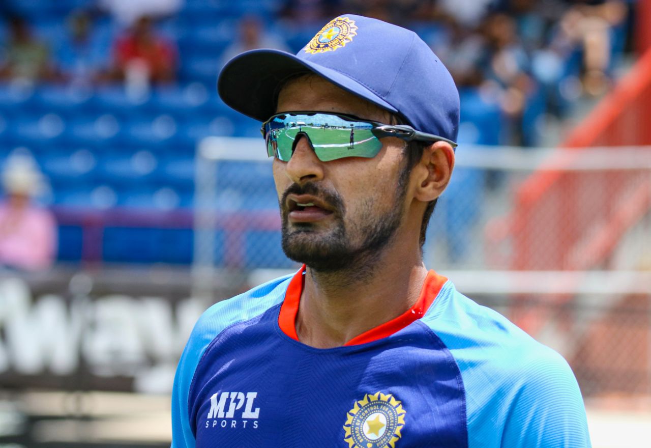 Deepak Hooda takes the field during training, West Indies vs India, 4th T20I, Lauderhill, August 5, 2022
