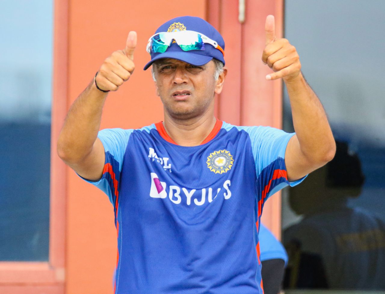 India coach Rahul Dravid gives a thumbs up at the end of training, West Indies vs India, 4th T20I, Lauderhill, August 5, 2022