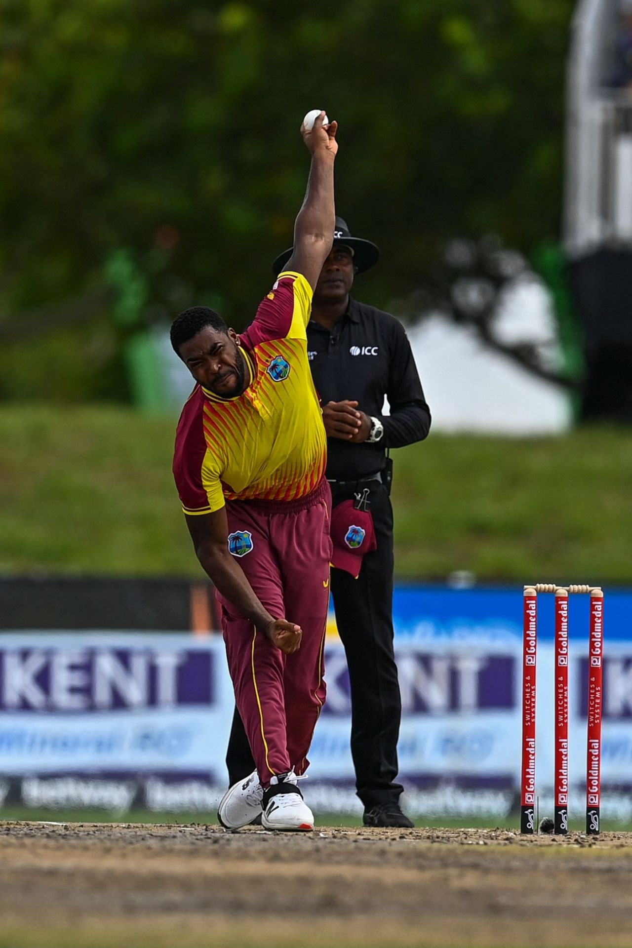 Obed McCoy's figures of 2 for 66 were the most expensive by a West Indies bowler in T20Is, West Indies vs India, 4th T20I, Lauderhill, August 6, 2022