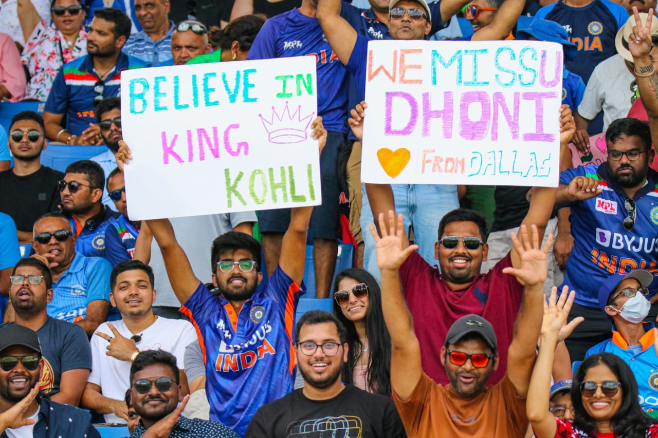 MS Dhoni and Virat Kohli fans were in attendance, West Indies vs India, 4th T20I, Lauderhill, August 6, 2022