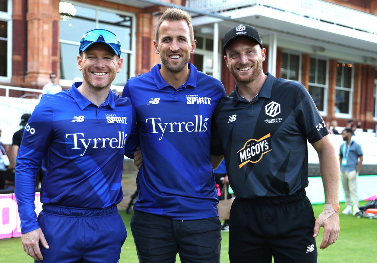 Harry Kane was present to help out at the toss, London Spirit vs Manchester Originals, Men's Hundred, Lord's, August 8, 2022