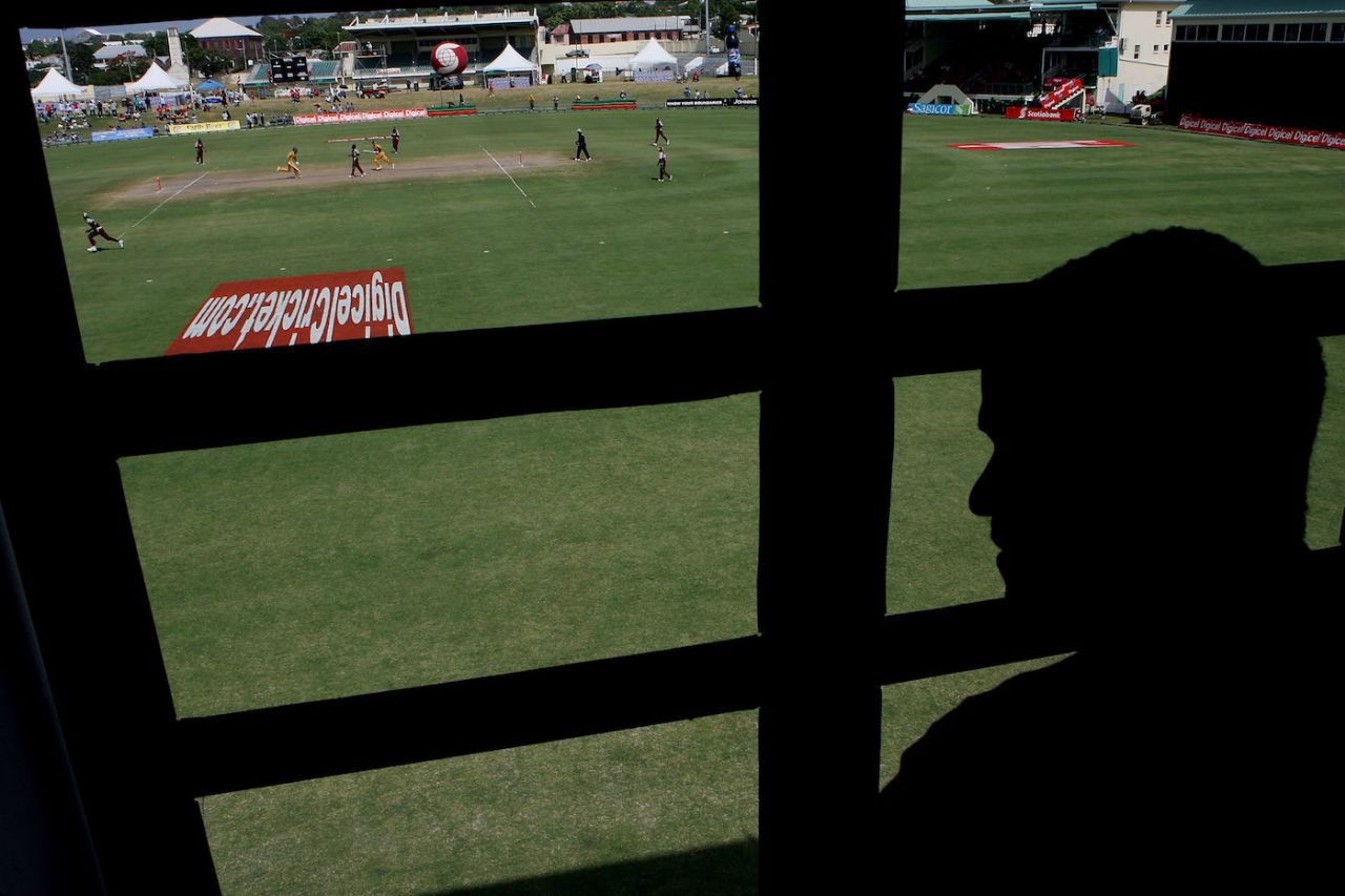 View from the scoreboard, West Indies vs Australia, fifth ODI, St Kitts, July 6, 2008