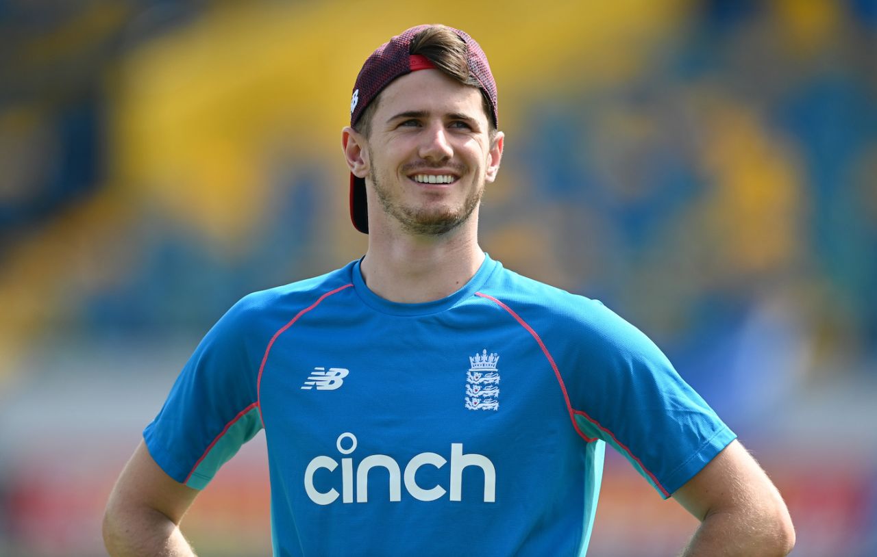 George Garton at an England training session the day before the fourth T20I, West Indies vs England, Kensington Oval, Barbados, 3rd T20I, January 28, 2022
