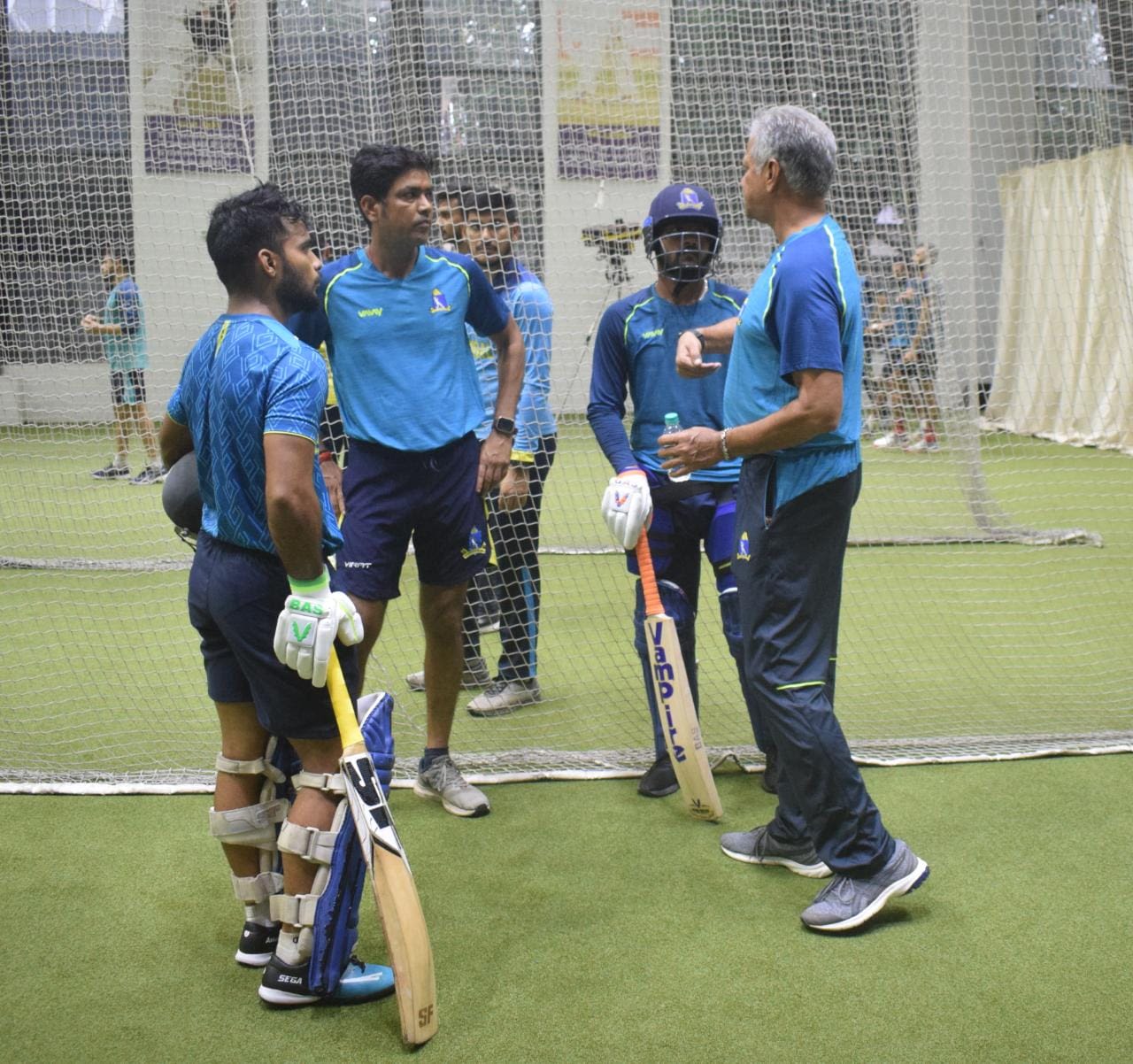 Laxmi Ratan Shukla and WV Raman speak to some of the players, Kolkata, August 10, 2022