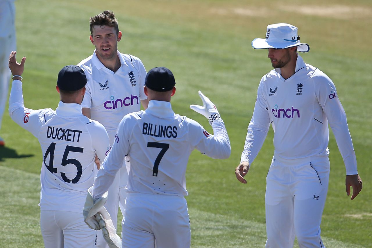 Craig Overton celebrates taking the wicket of Keshav Maharaj, England Lions vs South Africans, Canterbury, August 10, 2022