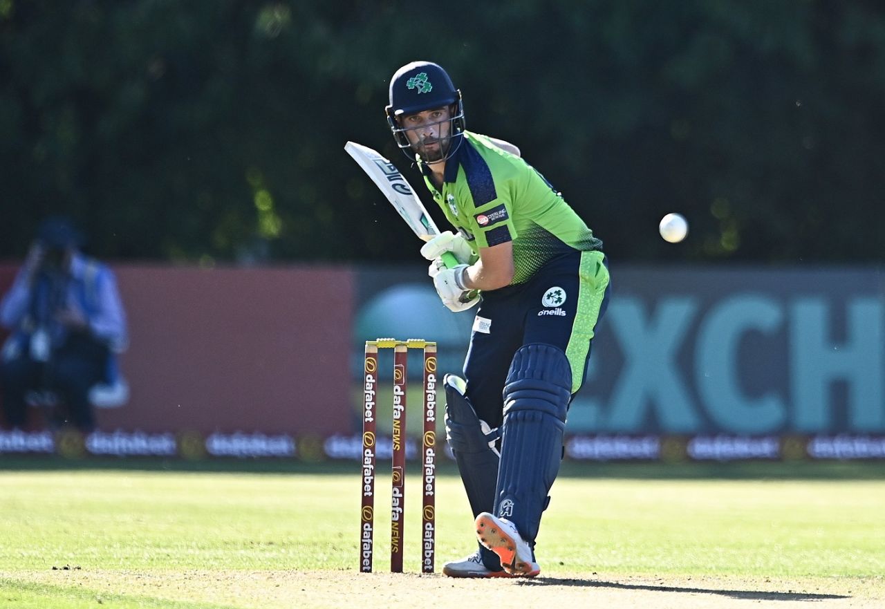 Andy Balbirnie scored a 36-ball 46 to lift Ireland, Ireland vs Afghanistan, 2nd T20I, Belfast, August 11, 2022