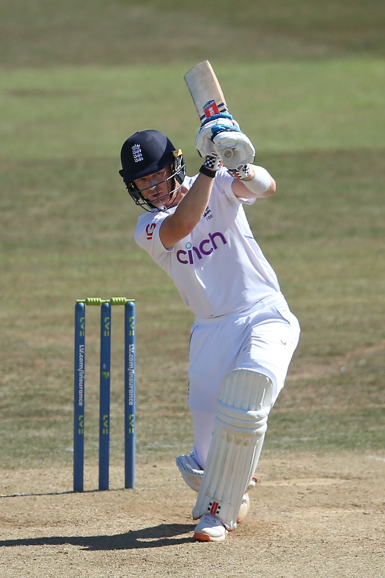 Sam Billings drives during his innings of 92, England Lions vs South Africans, Tour match, Canterbury, August 11, 2022