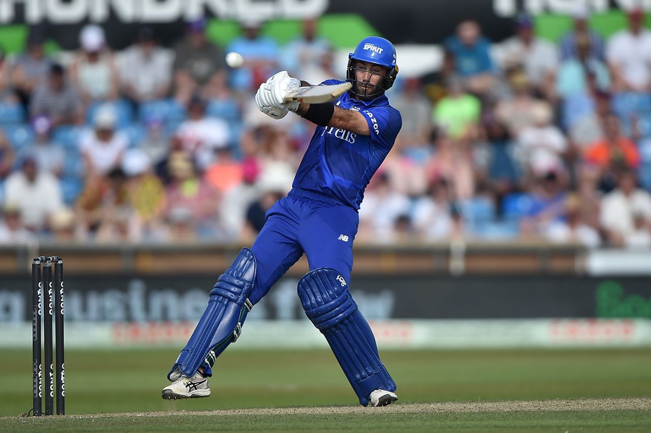Glenn Maxwell helped push Spirit's run chase along, Northern Superchargers vs London Spirit, Men's Hundred, Headingley, August 14, 2022
