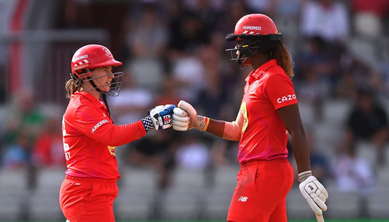 Tammy Beaumont and Hayley Matthews added a half-century opening-wicket stand, Manchester Originals vs Welsh Fire, The Women's Hundred, Emirates Old Trafford, August 16, 2022
