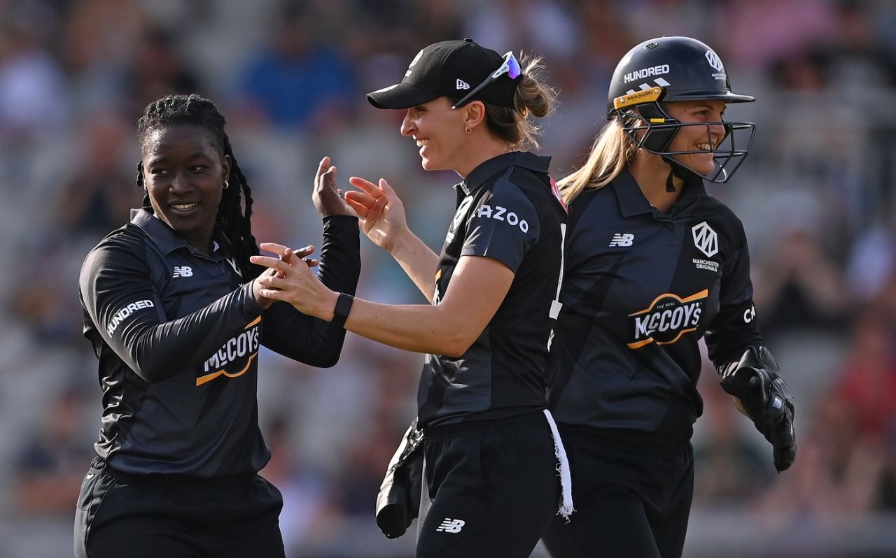 Deandra Dottin picked up two wickets in two balls to hurt Fire's chase, Manchester Originals vs Welsh Fire, The Women's Hundred, Emirates Old Trafford, August 16, 2022