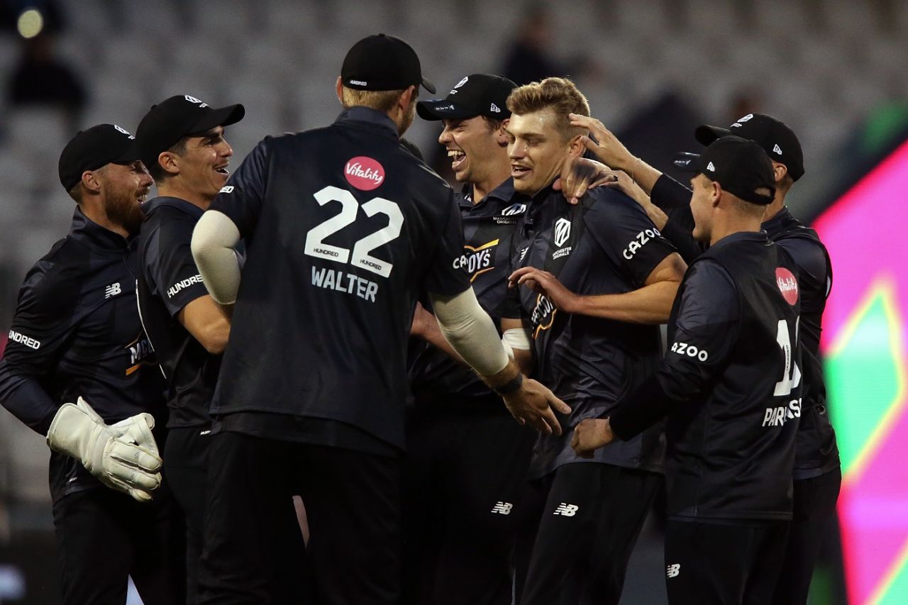 Mitchell Stanley struck early on his Hundred debut, Manchester Originals vs Welsh Fire, The Men's Hundred, Emirates Old Trafford, August 16, 2022