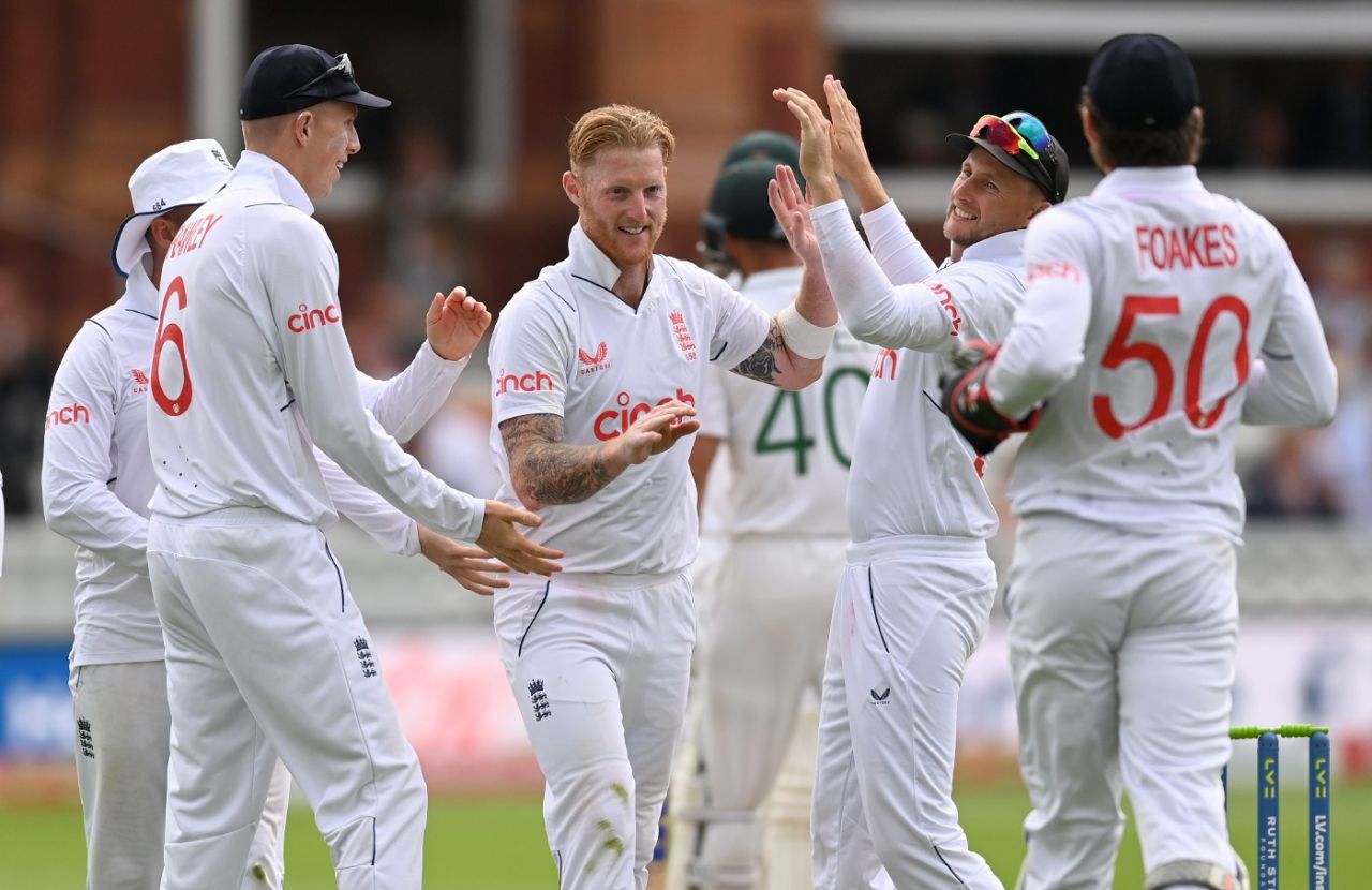 Ben Stokes grabbed two quick wickets to get England back in contention, England vs South Africa, 1st LV= Insurance Test, Lord's, day 2, August 18, 2022