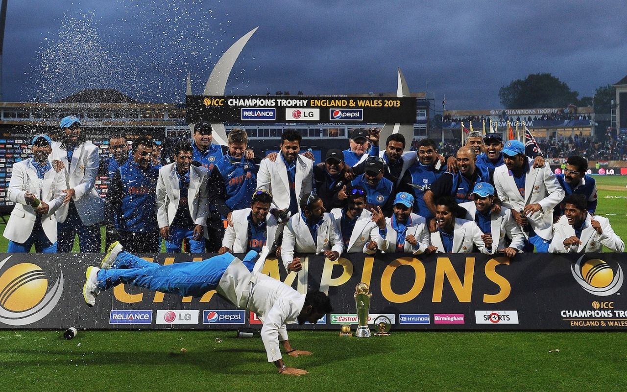 Virat Kohli does the worm to celebrate India's win, England v India, Champions Trophy, Edgbaston, June 23, 2013