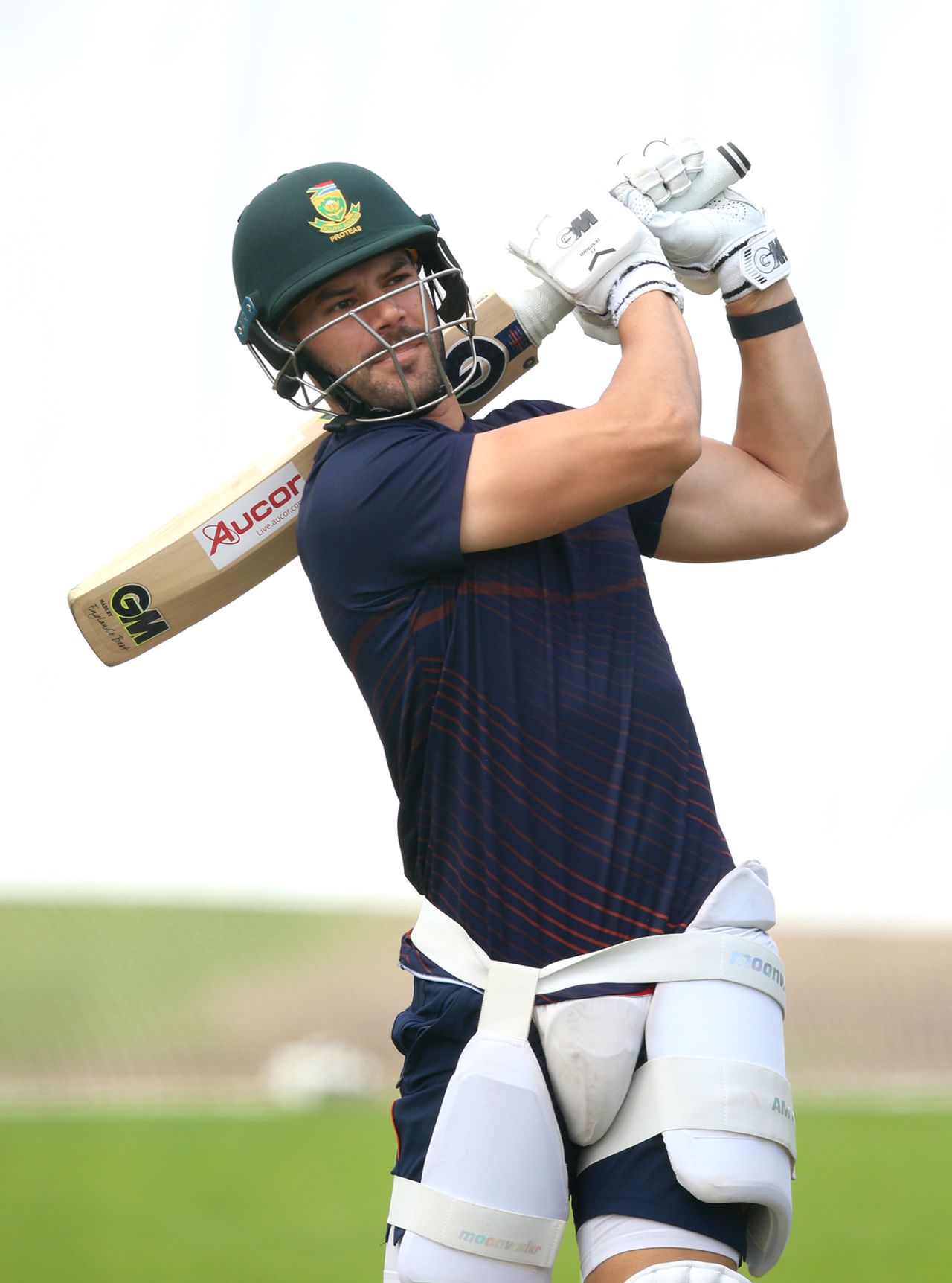 Aiden Markram practises in the nets ahead of the second Test,Old Trafford, August 24, 2022