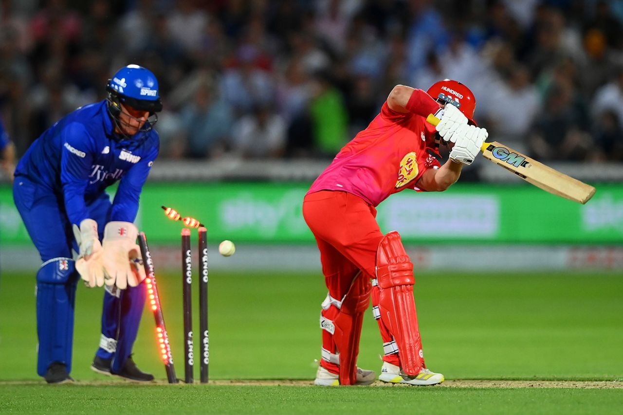 Ben Duckett lost his leg stump to Dan Lawrence, London Spirit vs Welsh Fire, Lord's, The Hundred Men's, August 24, 2022