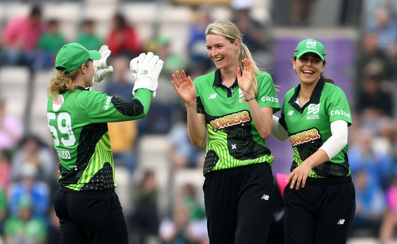 Lauren Bell claimed remarkable figures of 4 for 10, Southern Brave vs Trent Rockets, Women's Hundred, Southampton, August 25, 2022