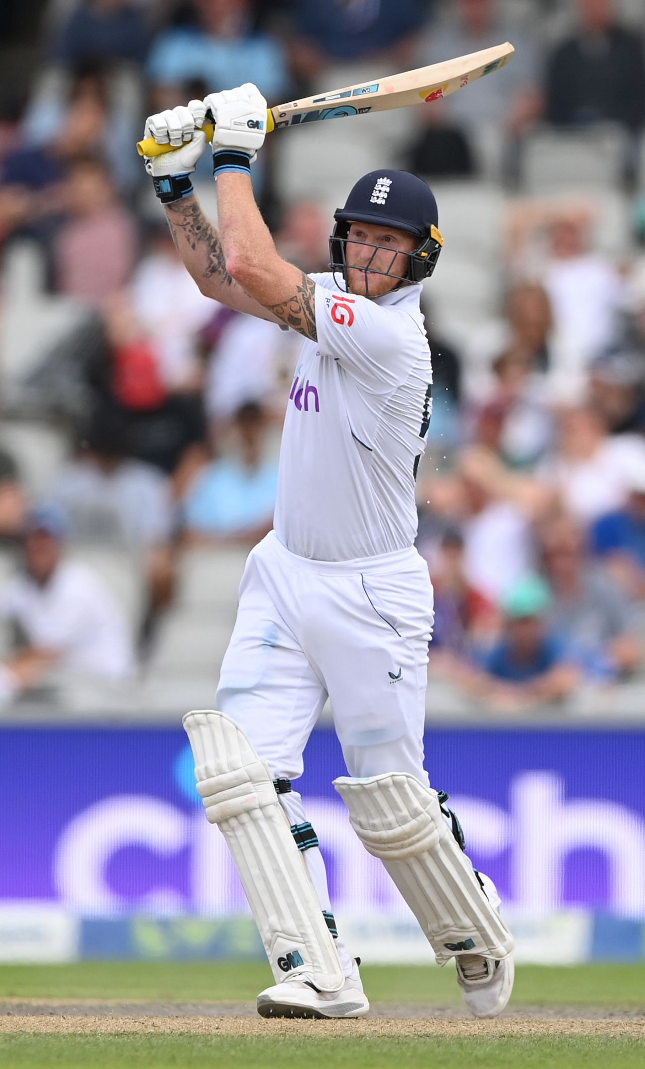 Ben Stokes brought out his shots after playing a sedate hand to start with, England vs South Africa, 2nd Test, Manchester, 2nd day, August 26, 2022