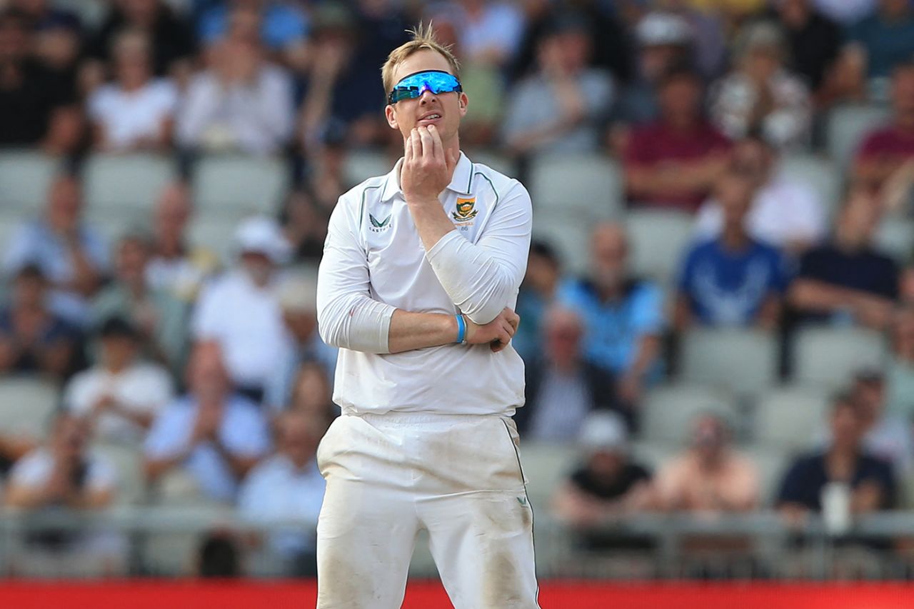 Simon Harmer endured a frustrating return to Test whites, England vs South Africa, 2nd Test, Manchester, 2nd day, August 26, 2022
