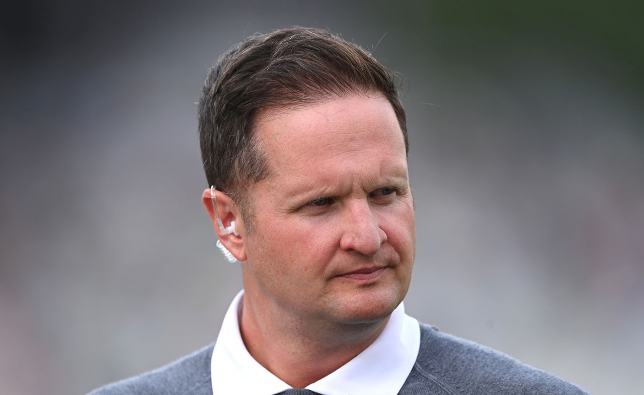 Rob Key speaks to Sky Sports during the lunch break, England vs South Africa, 2nd Test, Manchester, 3rd day, August 27, 2022