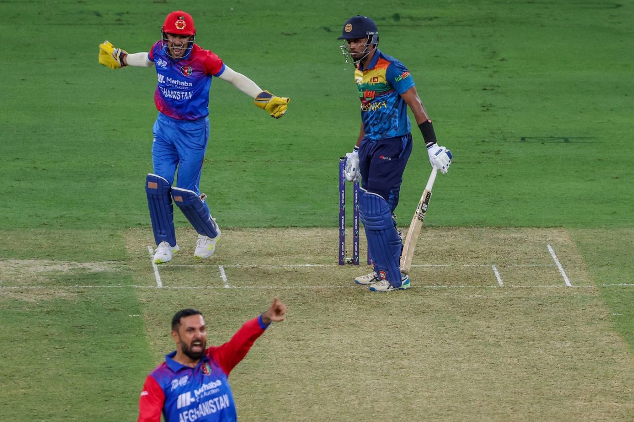 Mohammad Nabi had Dasun Shanaka nicking behind, Afghanistan vs Sri Lanka, Group B, Asia Cup 2022, Dubai, August 27, 2022