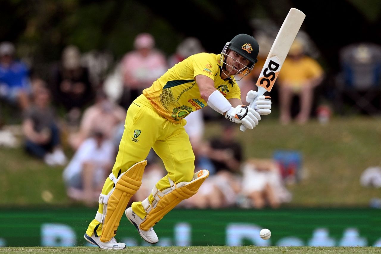 David Warner flicks one through midwicket, Australia vs Zimbabwe, 1st ODI, Townsville, August 28, 2022