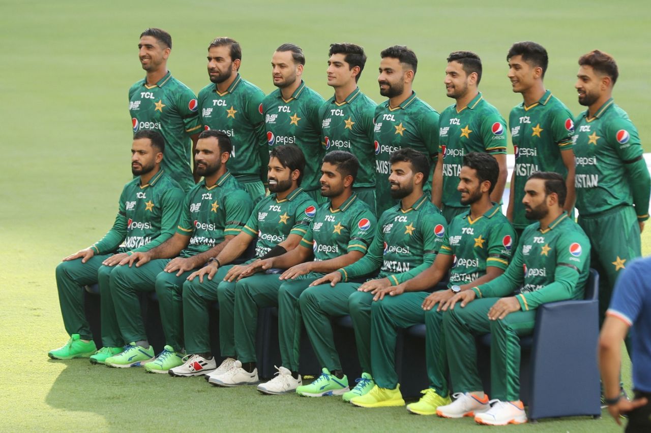 The Pakistan team at a photo session ahead of the game, India vs Pakistan, Asia Cup, Dubai, August 28, 2022