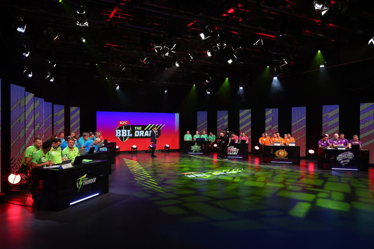 The set for the BBL draft, Melbourne, August 28, 2022