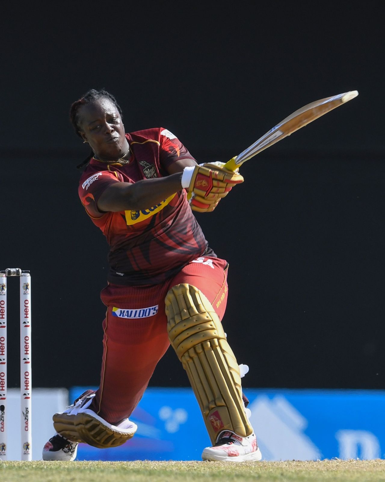 Lee-Ann Kirby hit two sixes and three fours in her run-a-ball 30, Trinbago Knight Riders vs Barbados Royals, WCPL 2022, Basseterre, August 31, 2022