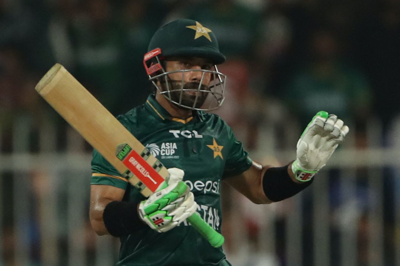 Mohammad Rizwan celebrates upon getting to fifty, Hong Kong vs Pakistan, Men's T20 Asia Cup, Sharjah, September 2, 2022