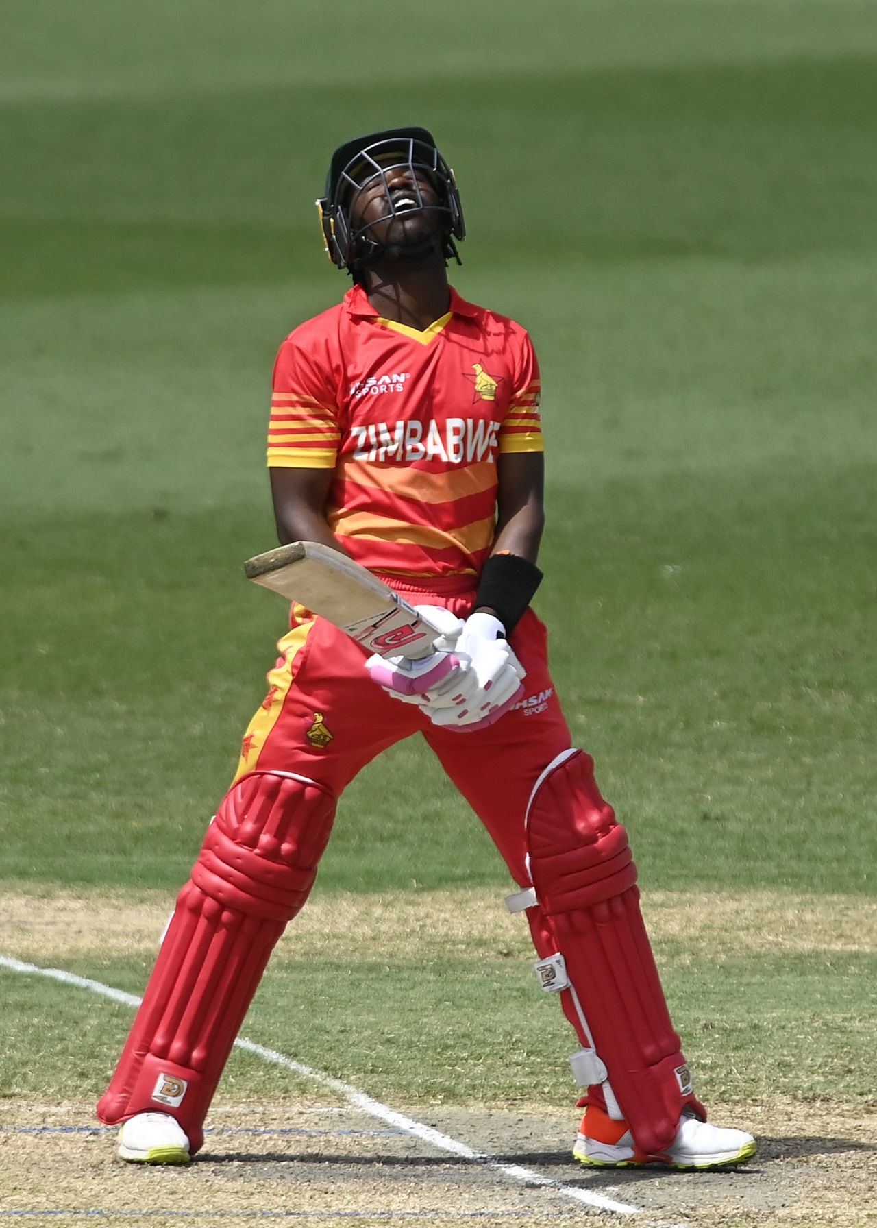 Wessly Madhevere is disappointed after cutting one straight to backward point, Australia vs Zimbabwe, 3rd ODI, Townsville, September 3, 2022