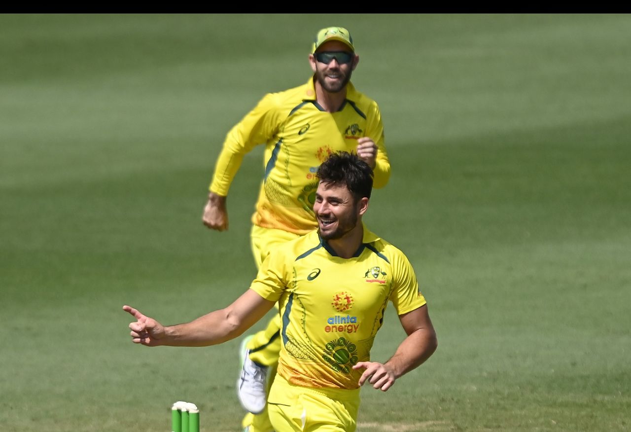 Marcus Stoinis is elated after having Sikandar Raza pull one to long leg, Australia vs Zimbabwe, 3rd ODI, Townsville, September 3, 2022