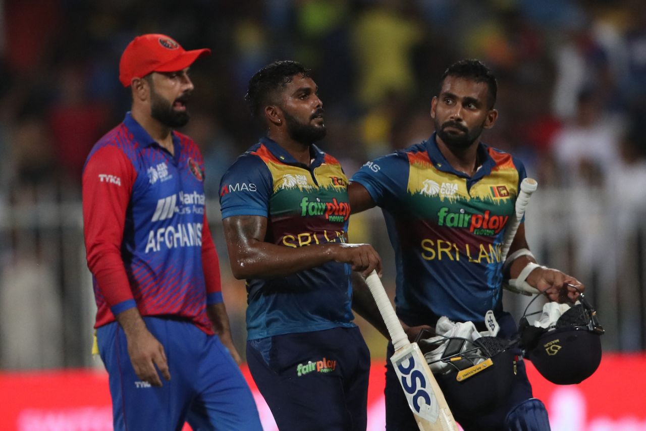 Wanindu Hasaranga and Chamika Karunaratne put the finishing touches on Sri Lanka's win, Afghanistan vs Sri Lanka, Asia Cup, Sharjah, September 3, 2022