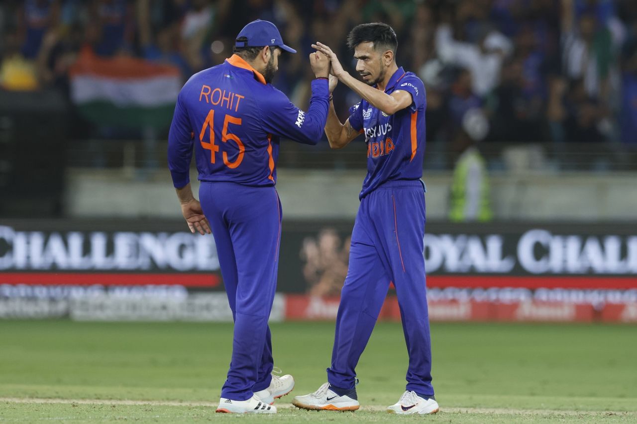 Yuzvendra Chahal picked up the important wicket of Fakhar Zaman for 15, India vs Pakistan, Asia Cup, Dubai, September 4, 2022