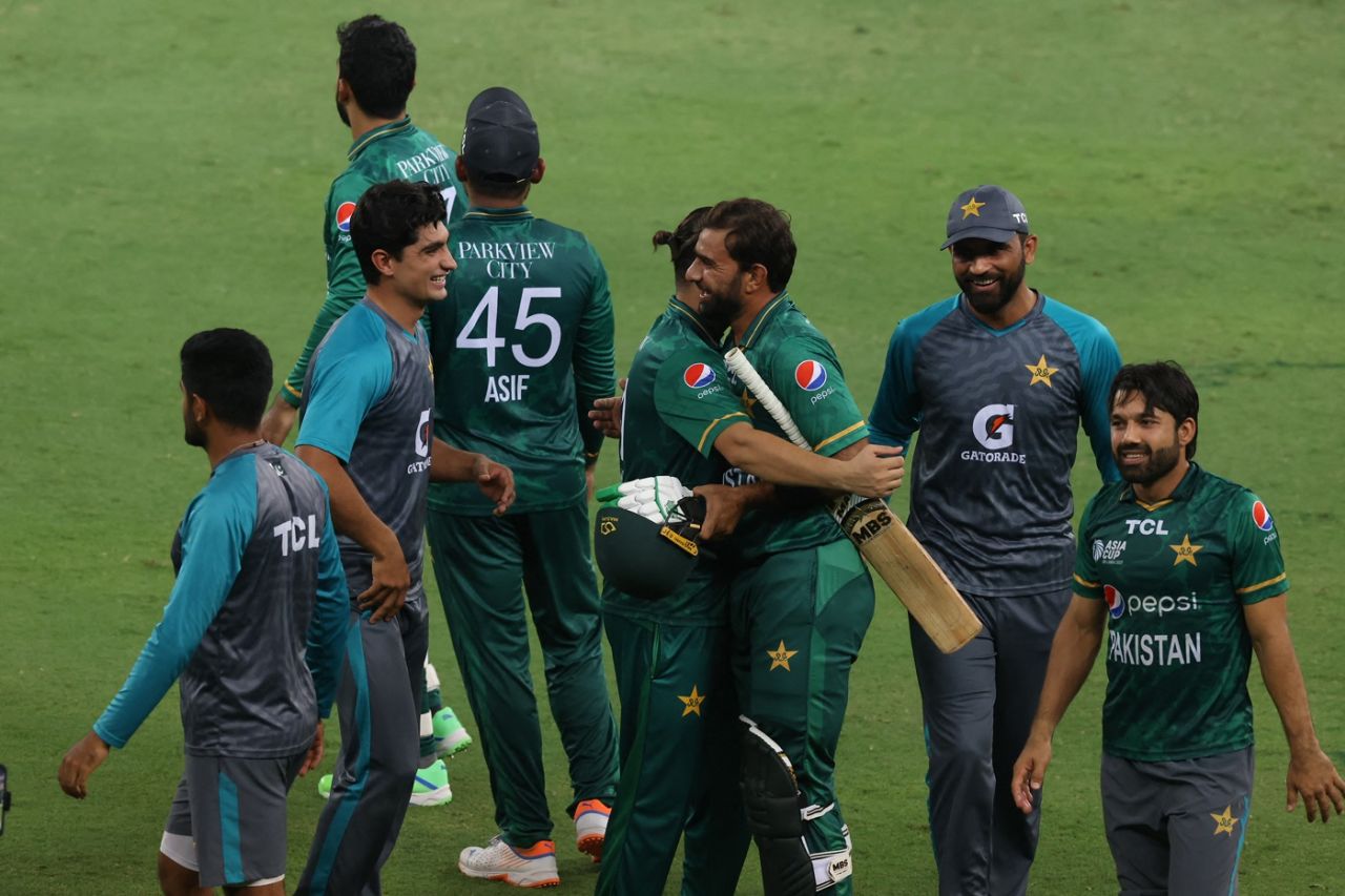 The Pakistan players' joy knew bounds after they beat India by five wickets, India vs Pakistan, Asia Cup, Dubai, September 4, 2022