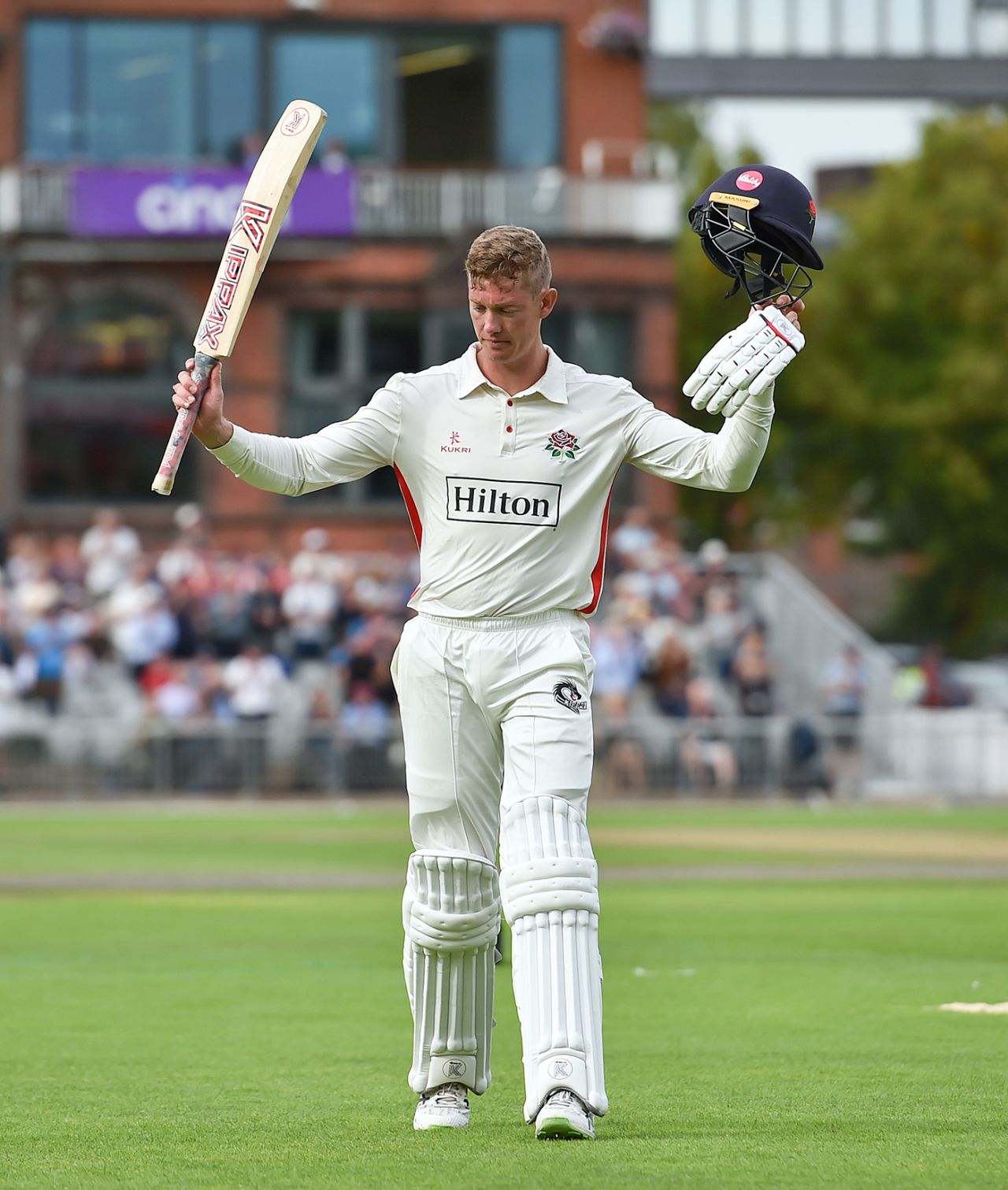 Keaton Jennings leaves the field after scoring 119, Lancashire vs Yorkshire, County Championship, Old Trafford, 1st day, September 5, 2022