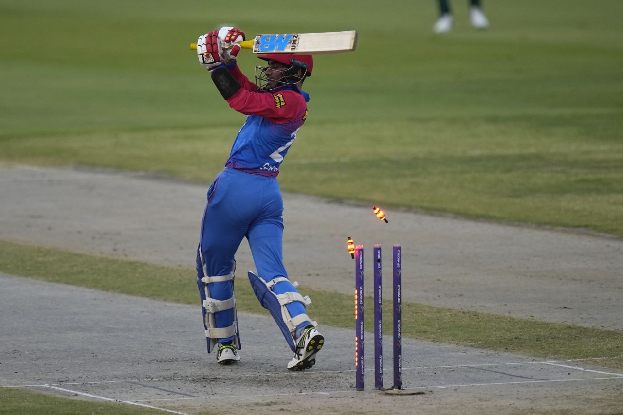 Rahmanullah Gurbaz was cleaned up for 17 by Haris Rauf, Afghanistan vs Pakistan, Asia Cup Super 4s, Sharjah, September 7, 2022
