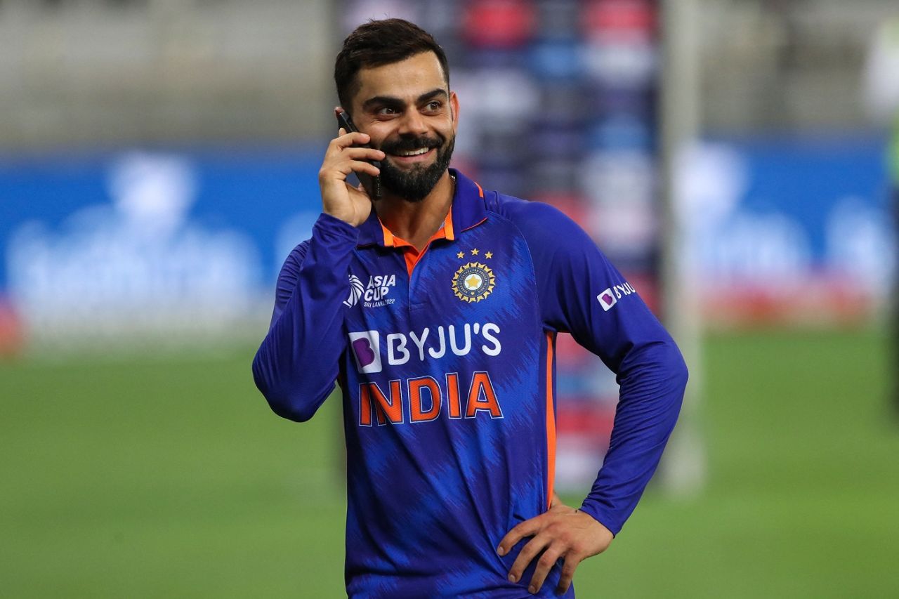 Virat Kohli speaks over the phone after the match, Afghanistan vs India, Super 4, Dubai, Asia Cup, September 8, 2022