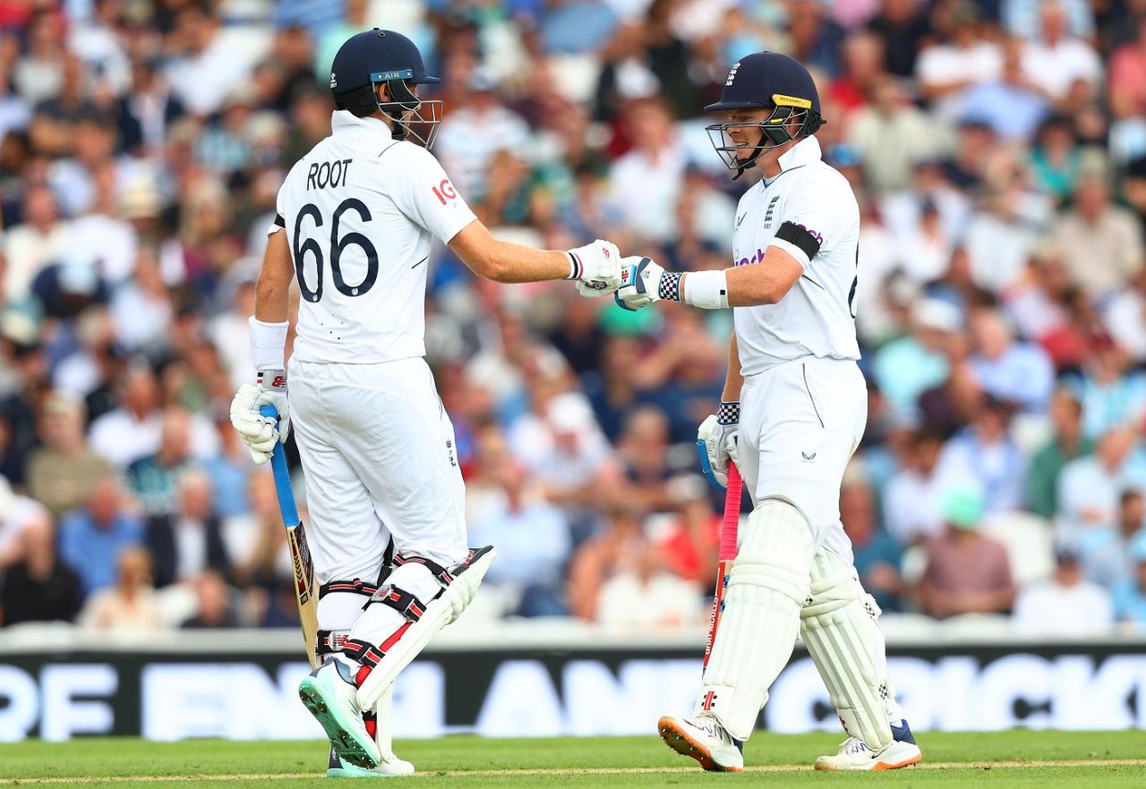 Joe Root and Ollie Pope adopted a positive approach despite the early losses, England vs South Africa, 3rd Test, 3rd day, The Oval, September 10, 2022