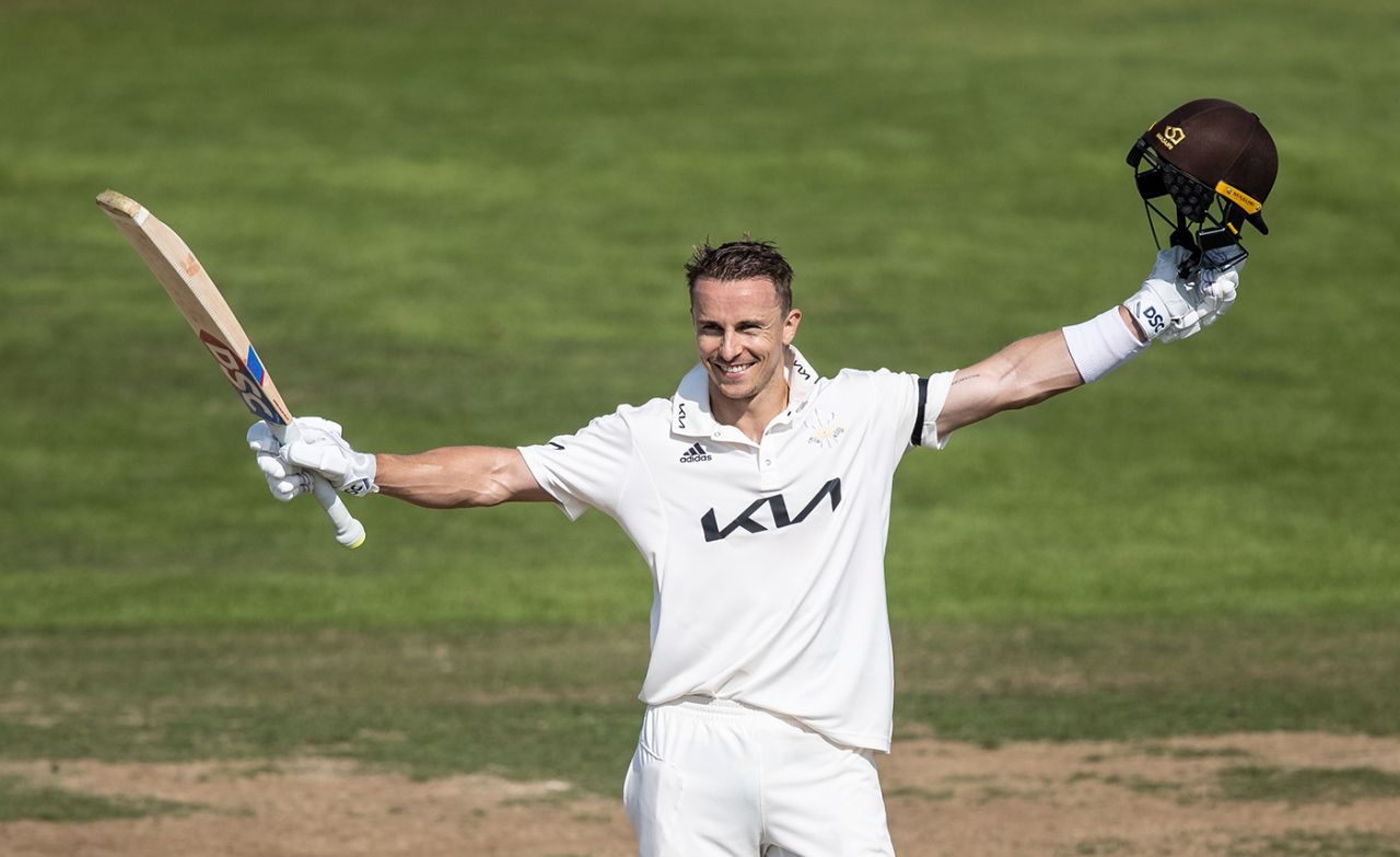 Tom Curran scored his maiden first-class hundred, LV= Insurance County Championship, Division One, Northamptonshire vs Surrey, Northampton, September 14, 2022