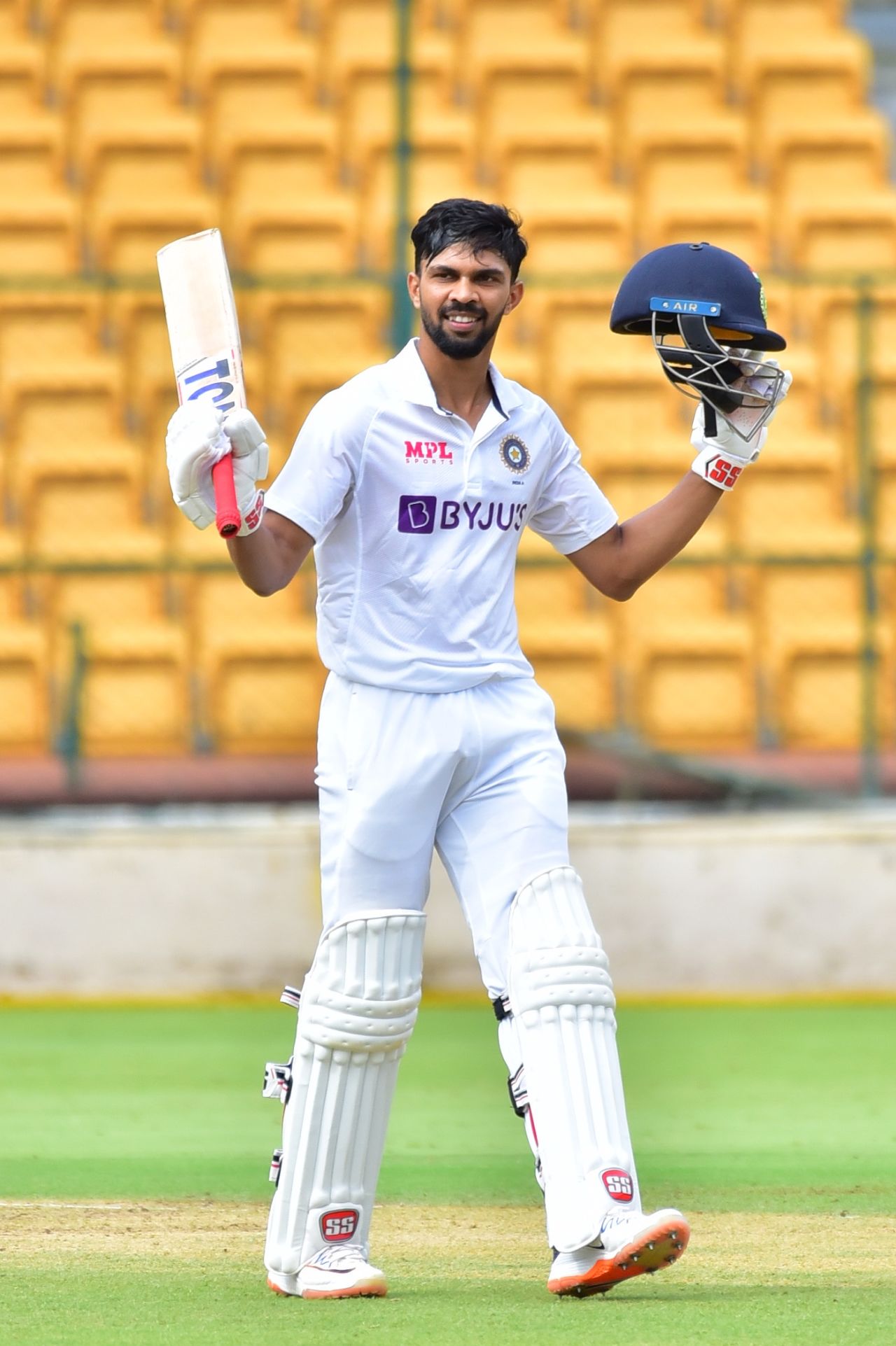 Ruturaj Gaikwad brought up his fifth first-class hundred, India A vs New Zealand A, 3rd unofficial Test, Bengaluru, 1st day, September 15, 2022